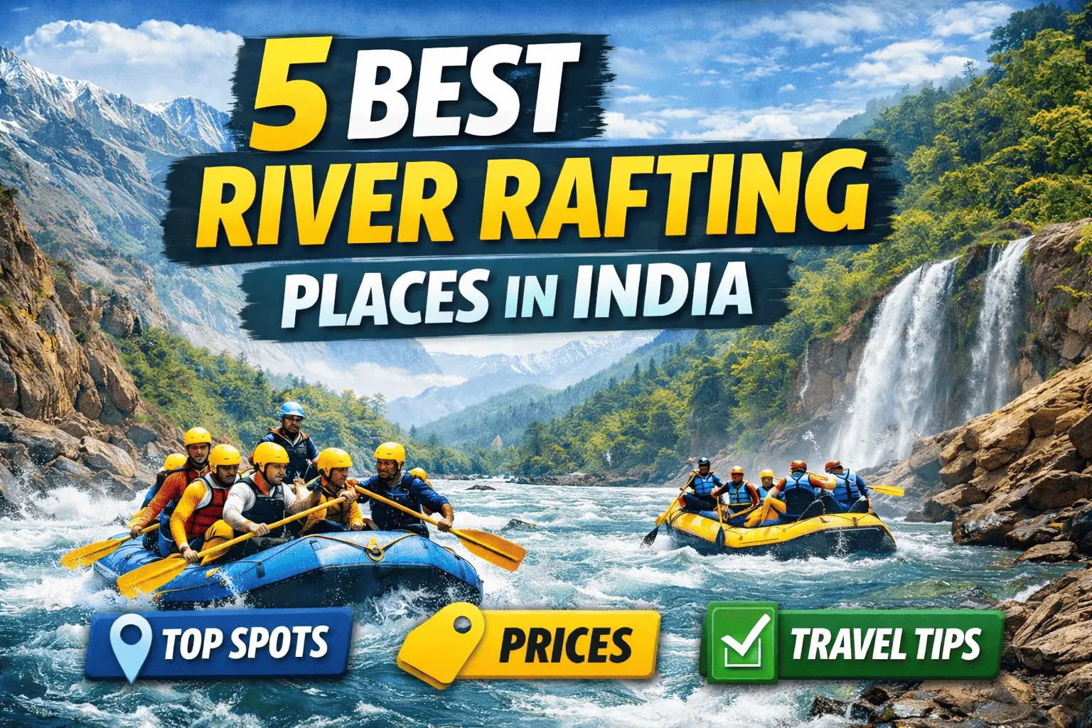 Top 5 River Rafting Destinations in India (Cost, Rapids & Travel Guide)